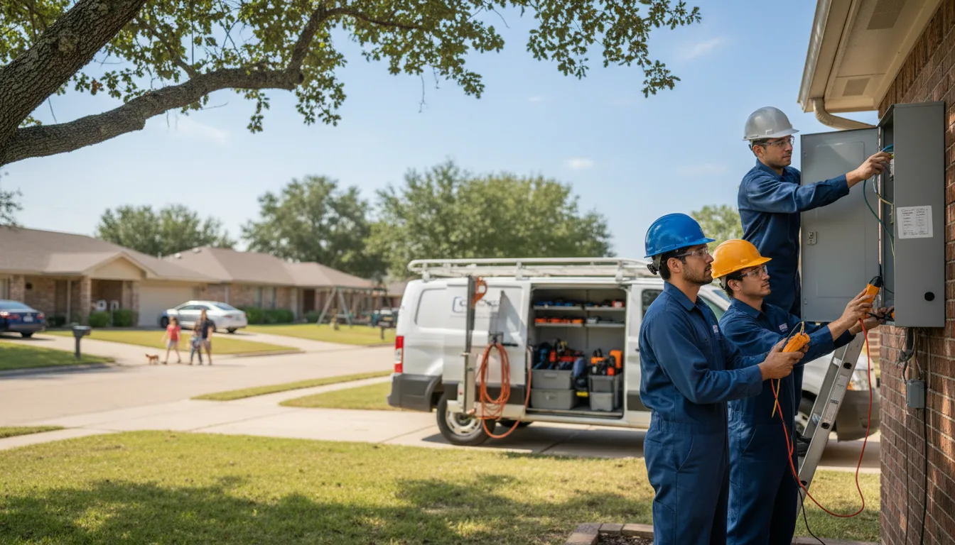 Certified electrician providing emergency electrical services in Brookston, TX